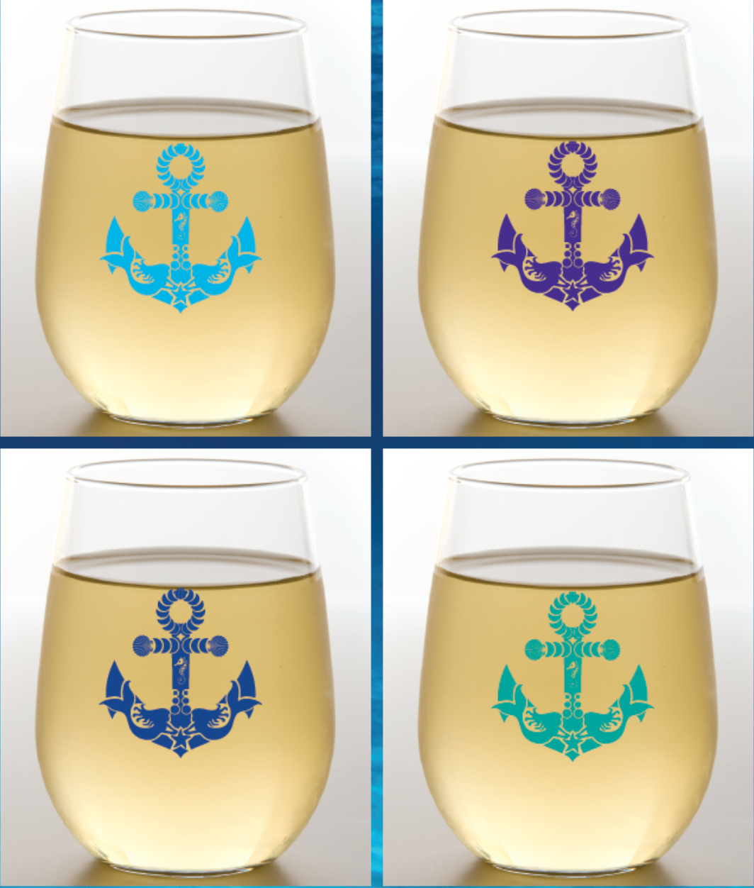 Wine-Oh Glasses ~ Anchors