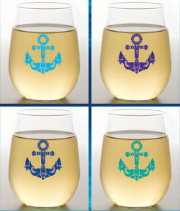 Wine-Oh Glasses ~ Anchors